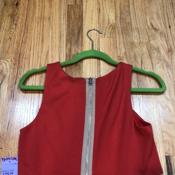Bailey 44 NWT Red Linebacker Dress. Mesh waist - Picture 9 of 12